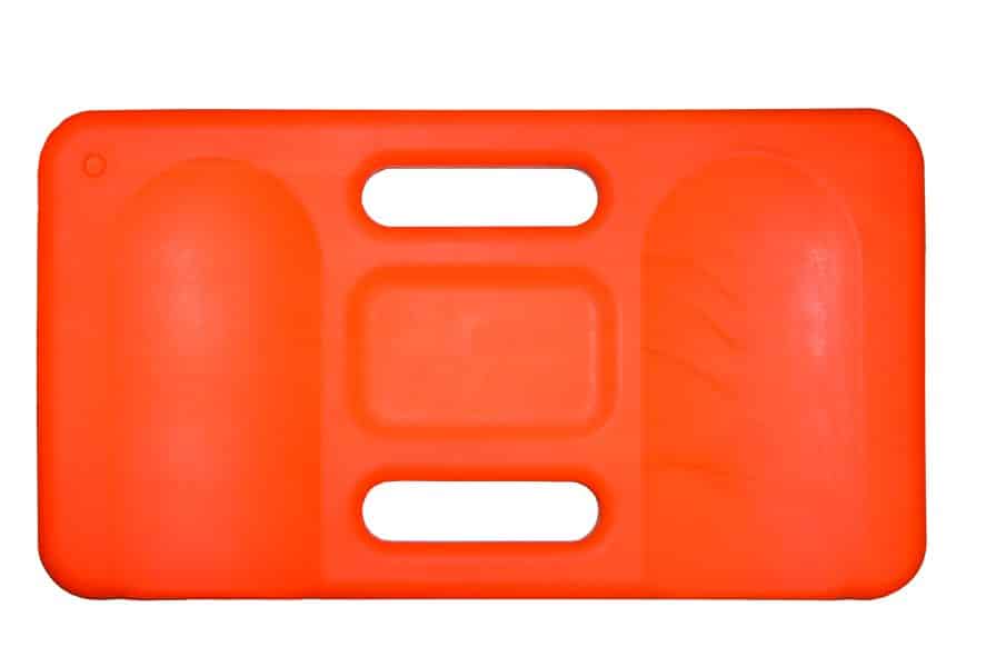 Kniekussen ergonomische vorm softmat oranje
